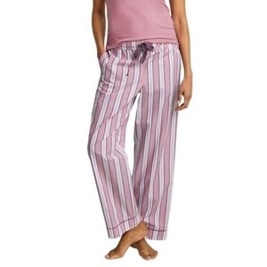 State Of Day Womens Printed Poplin Pajama Pants Mauve Orchid Purple